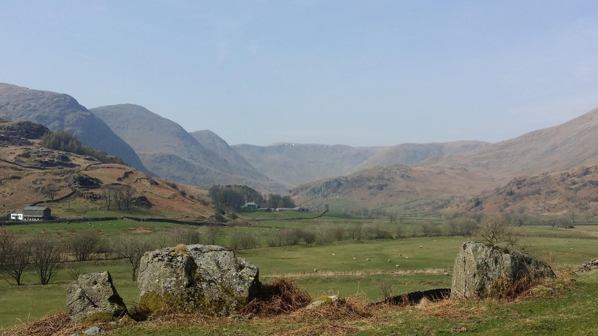 Walking Kentmere Valley past old mines